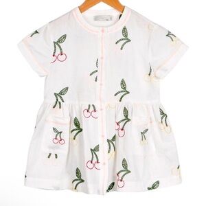 Stella McCartney White Dress with Cherry Print